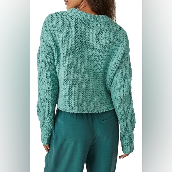 NWT Free People Cutting Edge Cable Knit Sweater - Picture 3 of 5